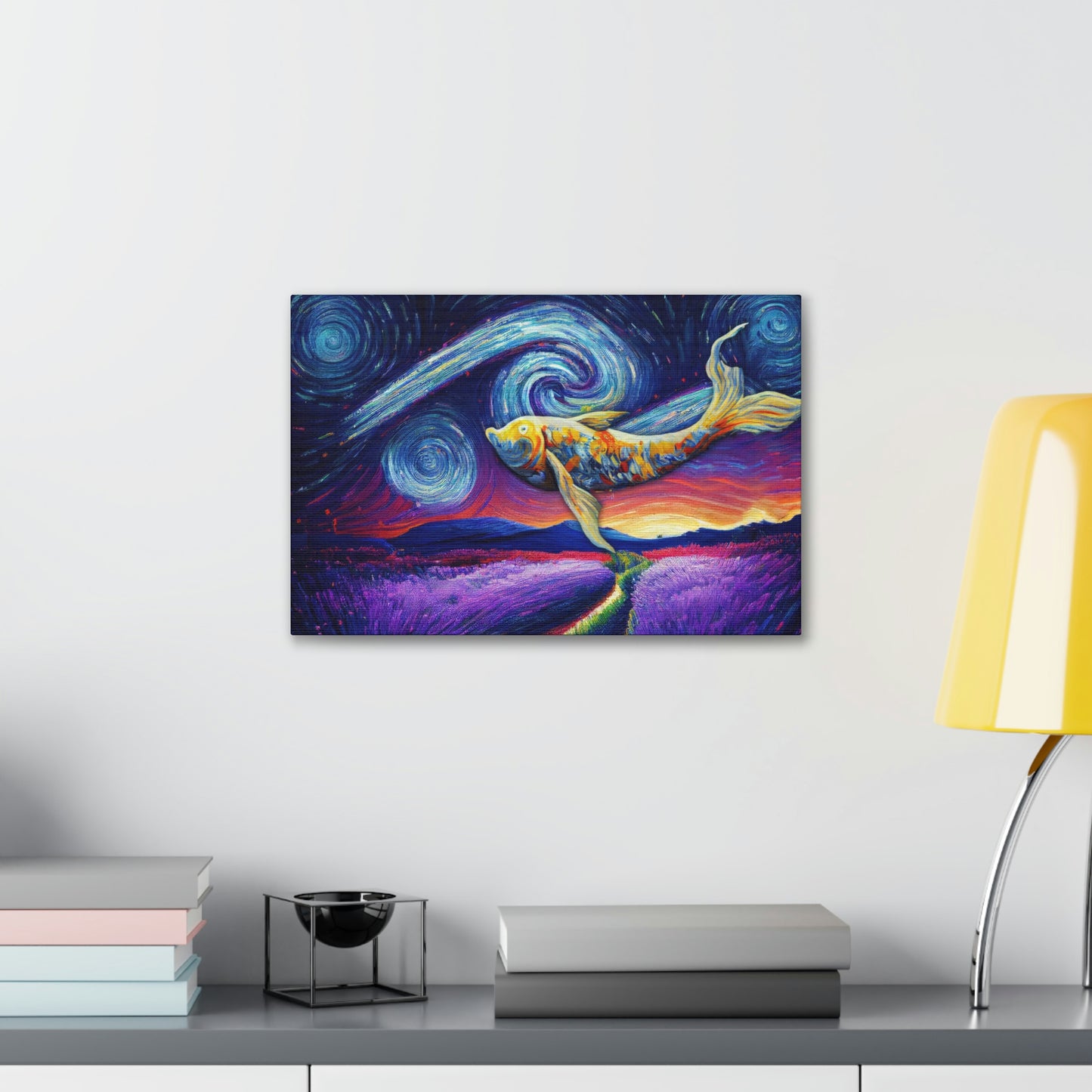 Starry Lavender Fields Haze - Canvas - Van Gogh inspired - Swiftie Merch Gift Canvas Gallery Wraps