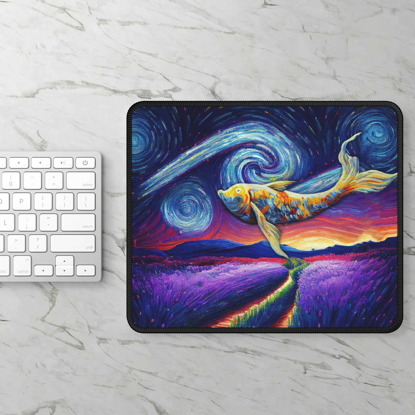 Starry Lavender Fields Haze - Mouse Pad - Van Gogh inspired - Swiftie Merch Gift