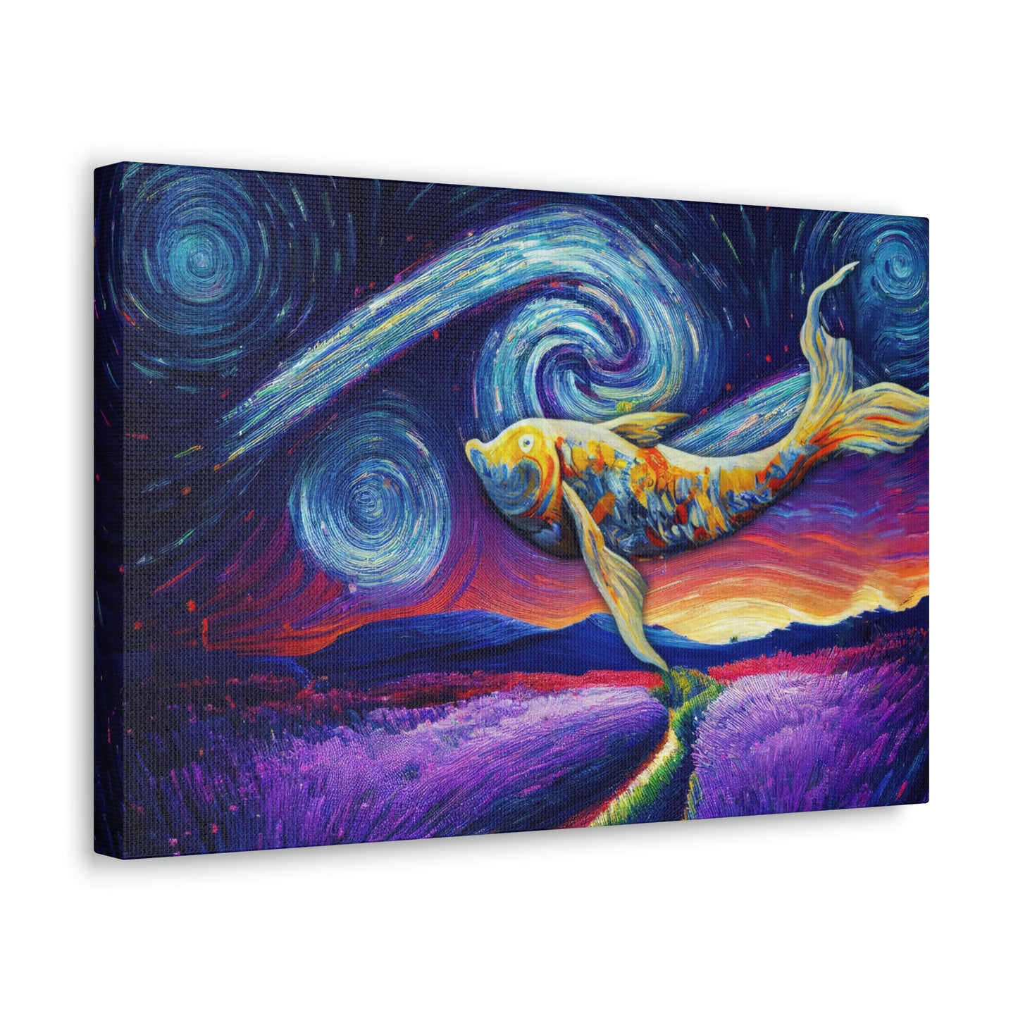 Starry Lavender Fields Haze - Canvas - Van Gogh inspired - Swiftie Merch Gift Canvas Gallery Wraps