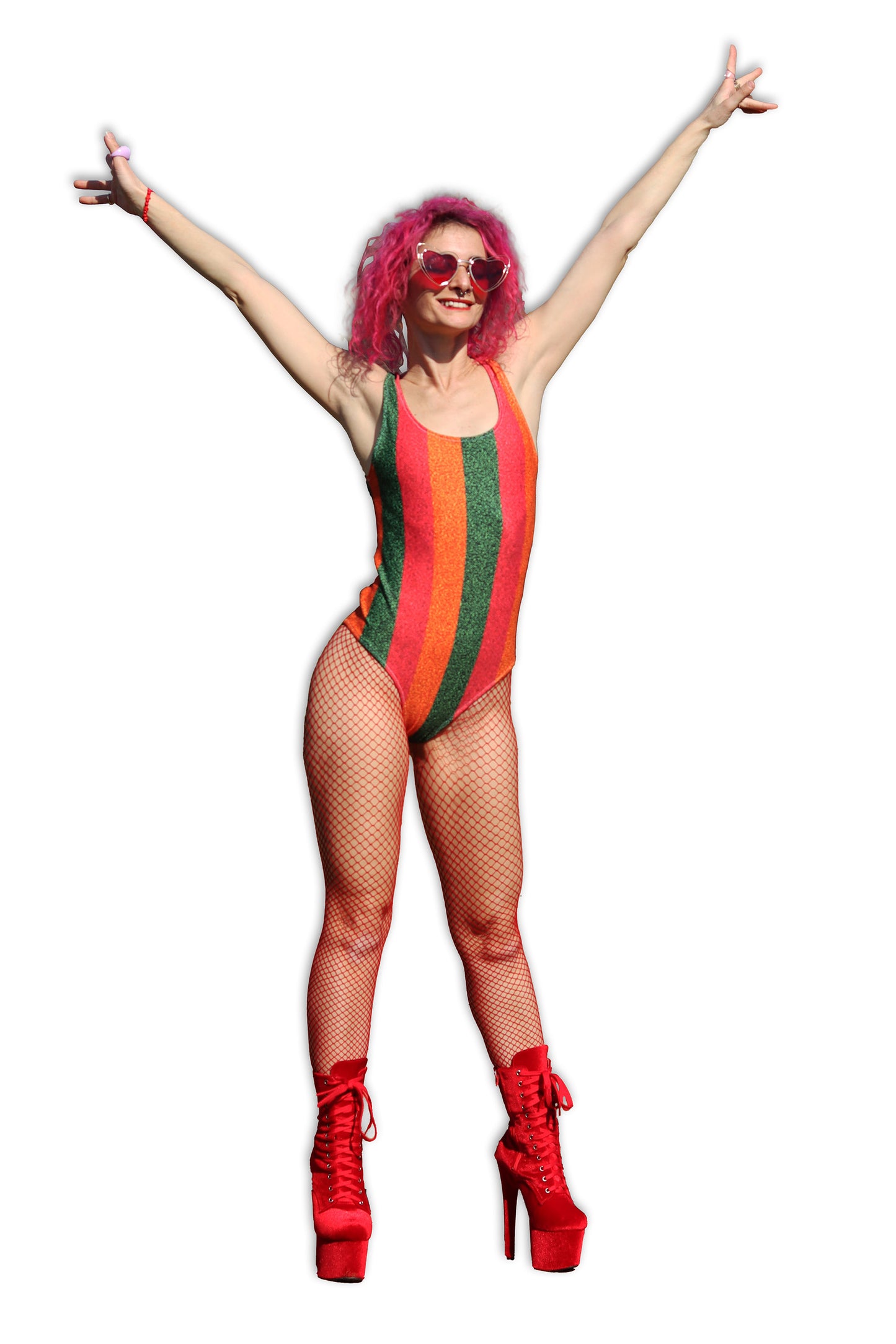 Anti Hero inspired Striped Swimsuit - Bodysuit - "Sparkly like" Print Bathing Suit - Cosplay Costume Halloween - Fan Merch - Eras Tour Outfit